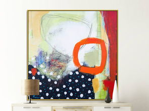 紅色橙色圓圈繪畫抽象裝飾畫 高清設計素材與模板服務指南